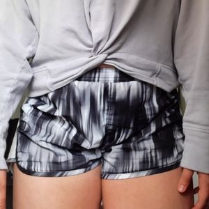 Black and white shorts